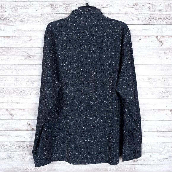 Stitch Note Mens Button Down Shirt XL Black 134A - Picture 5 of 5